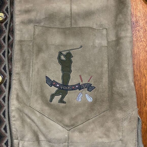 Torras Golf Vintage Suede Wool Casual Button Down Lightweight Jacket Men's Med - Picture 4 of 13